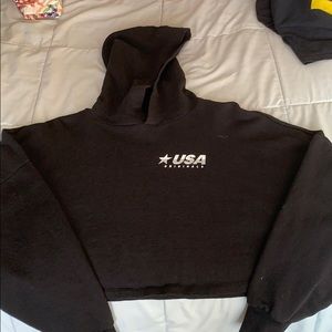 A copped hoodie